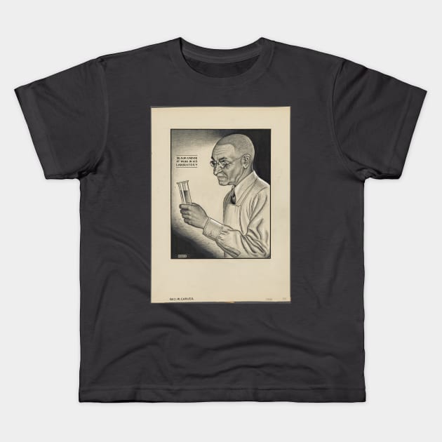 George Washington Carver Portrait Kids T-Shirt by Soriagk